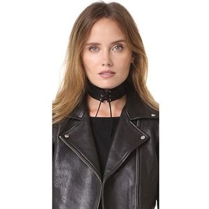 NWB Rendor and Steel Leather Lace-Up Corset Choker